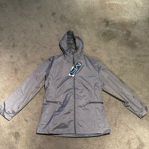 XL Silver Mack Russo full zip rain jacket